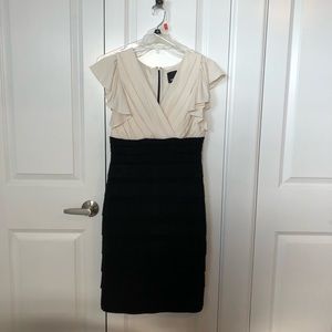 Black and white formal dress